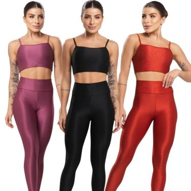 Imagem de KIT 3 Top Fitness Esmeralda Serra e Mar Roupa Para Academia Treino Moda Feminina Muscul...