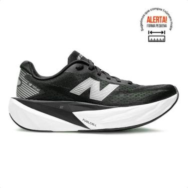 Imagem de Tenis New Balance Fuelcell Rebel V5 Masculino, 41, Preto, Branco
