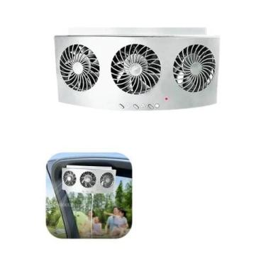 Imagem de Ventilador De Exaustão Solar Para Carro Recarregável Por USB, Alta Pot