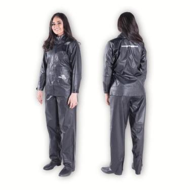 Imagem de Capa de Chuva Moto Feminina Pvc Piraval Plus - Preto - PIRACAPAS, GG