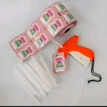 Imagem de Kit aplicador de etiquetas +500 tags mimo + 1000 pinos sorria sua enco