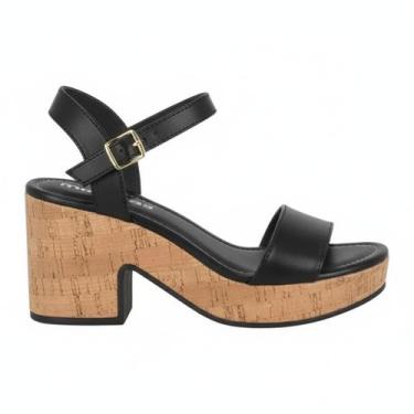 Imagem de Sandália Feminina Moleca Salto Bloco Meia Pata 5549.102, Preto, 34