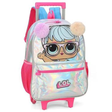 Imagem de Mochila escolar rodinha/costa LOL Friends Holográfica Luxcel