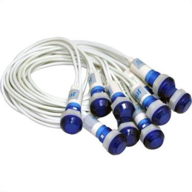 Imagem de Sinaleiro Jng Com Rabicho Plr108 220V Azul 52160 - Kit C/10, Azul, 220