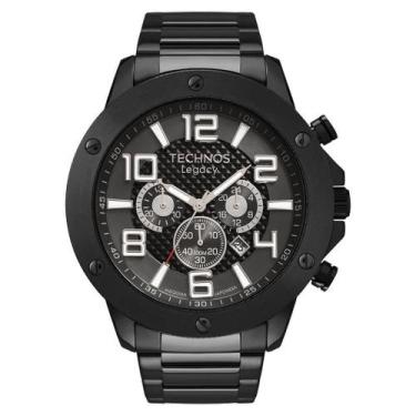 Imagem de Relogio preto masculino technos original js26au/4p