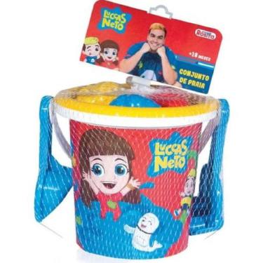 Imagem de Balde De Praia Infantil Gi Aventureira Vermelha Com Acessórios - Rosit