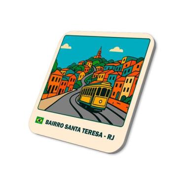 Imagem de Imã Souvenir Turístico Santa Teresa Rio de Janeiro 5x5cm - M-Planner