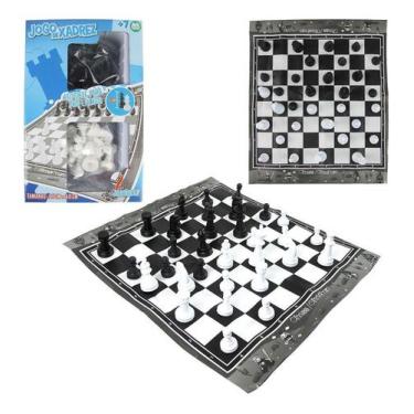 Imagem de Jogo De Xadrez Com Tabuleiro + 32 Pecas 35x30cm Na Caixa - Oem