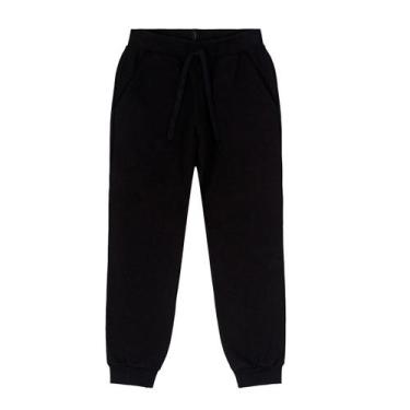 Imagem de Calça Jogger Moletinho Preta Infantil Menino Brandili, 2