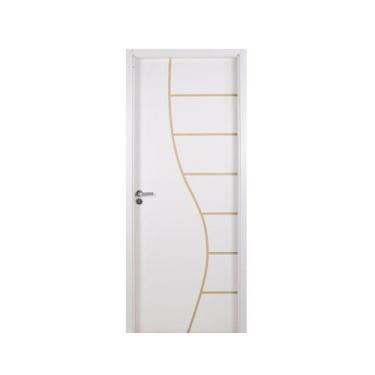 Imagem de Kit Porta de Madeira Decorada 215x84cm com Batente de MDF Ultra 10cm C