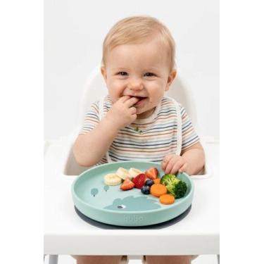 Imagem de Prato Infantil Silicone Buba com Ventosa 3 Cores Antiderrapante 6+ Mes