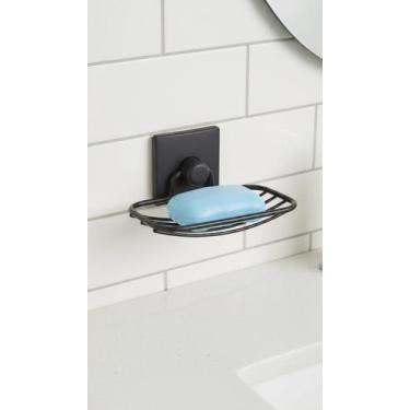 Imagem de Porta Sabonete Dupla Face Metal Preto Adesivo - Congratulations Store