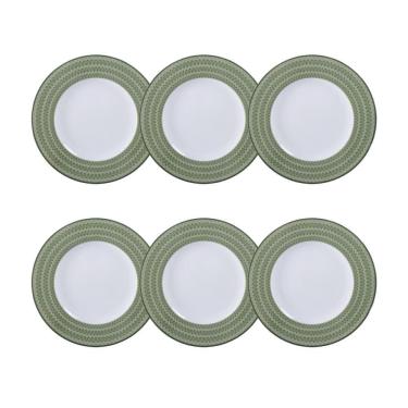 Imagem de Conjunto 6 Pratos Sobremesa Zenith Porcelana 21cm Tramontina