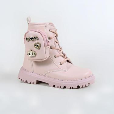 Imagem de Coturno Infantil Nilqi Com Bolsa Lateral 165021 Rose, Rose, 03, 29