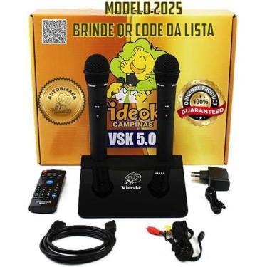 Imagem de Karaokê Videokê Vsk 5.0 C/11.999 Canções 2 Microfone S/ Fio - Ivideokê