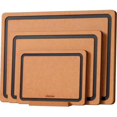 Imagem de Conjunto de tábuas de corte Kikcoin Wood Fiber Composite com suporte