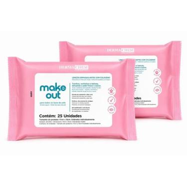 Imagem de Kit 2 Dermachem Lenços Demaquilantes Colágeno 25un