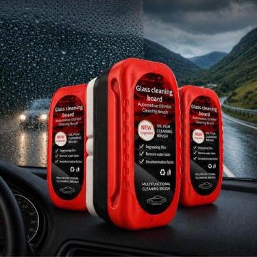 Imagem de Kit 3 Escova Limpa Vidros Automotivo Removedor de Película de Óleo Par