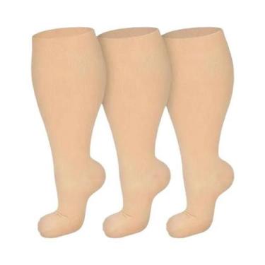 Imagem de Meias De Compressão Masculinas plus Size 2XL-7XL 20-30 mmHg, Meias De 