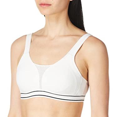 Imagem de Amoena Sutiã esportivo feminino para mastectomia bolso com suporte leve, Branco, (32) AA