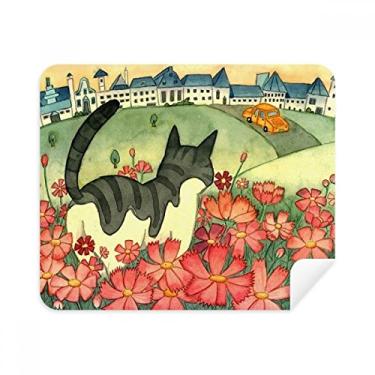 Imagem de Miaoji Pintura Aquarela Flores de Gato Limpeza de Tela Limpador de Tela 2 Peças Tecido de Camurça