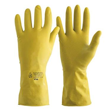Imagem de LUVA LATEX NATURAL FLOCADA 9" G AMARELA