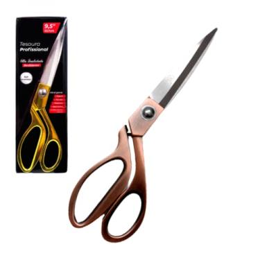 Imagem de Tesoura Profissional Alfaiate Aço Inox Costura Roupa Tecido Arremate Artesanato 23cm