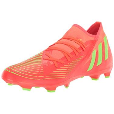 Imagem de adidas Tênis de futebol unissex Edge.3 Predator Firm Ground, Vermelho solar/verde solar/preto, 40