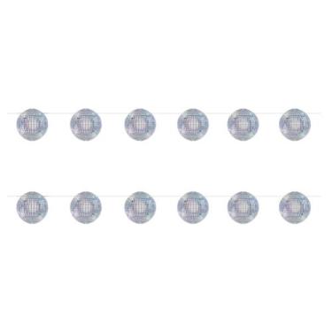 Imagem de Beistle 2 faixas temáticas dos anos 70 para decoração de parede, 18 x 20 cm, prata