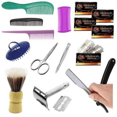 Imagem de Kit 35 Peças Para Salao Cabelo Barbearia Barber Shop Barba - Shopdapes