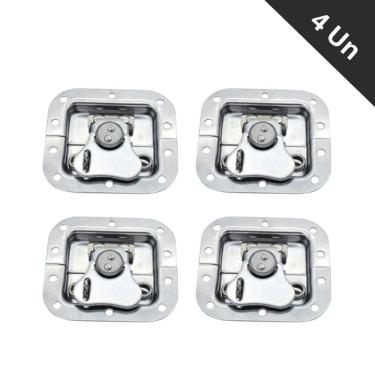 Imagem de Fecho de Metal Pequeno Borboleta c/ Porta Cadeado - Kit 4 Un