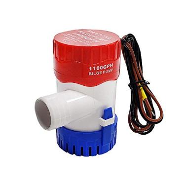 Imagem de Bomba de água submersível para barcos, 12 V, 1100 gph, bomba de porão elétrica não automática para lagos, piscinas, spas silenciosas, barcos, trailers, submersível
