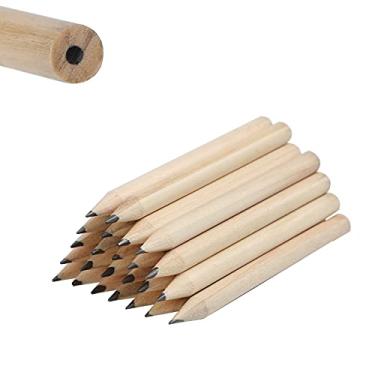 Imagem de LUTER 24 peças lápis pequenos redondos gordos mini lápis de madeira lápis redondos lápis de madeira curtos a granel para crianças pré-escolares jardim de infância escola casa