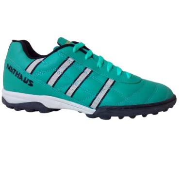 Imagem de Chuteira Society Vitória Gramado Sintético E Grama Natural Tamanho:43 BR;Cor:Verde Água;Gênero:Masculino