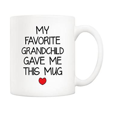 Imagem de 5Aup My Favorite Grandchild Gave Me This Mug , Grandpa Grandma Cup de netos, neta, neto - presente para avós, homens, mulheres 325 ml