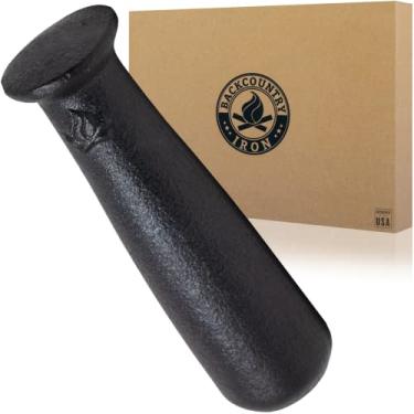 Imagem de Ferramenta de pilão de ferro fundido, moedor de ervas de especiarias (6 pilões pesados), triturador de pílulas, incenso, socador, molcajete, smasher, pulverizador