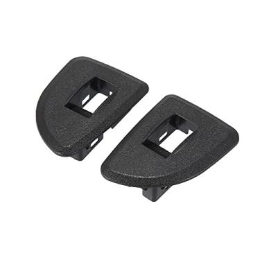 Imagem de X AUTOHAUX Par de molduras de interruptor de janela traseira do lado do motorista e do passageiro para Chevrolet Silverado para GMC Sierra 1500 2500HD 3500HD 2009-2013 Preto