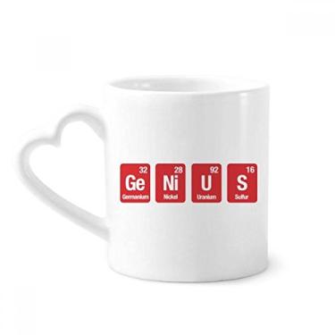 Imagem de Chemical Element Science Caneca Ge Ni U S café cerâmica copo de coração de vidro