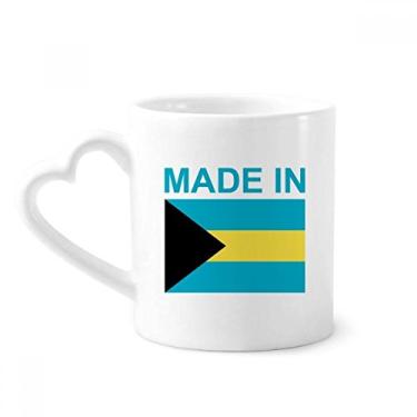 Imagem de Caneca Made In Bahamas Country Love Coffee Ceramic Drinkware Copo de coração de vidro
