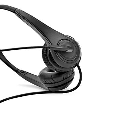 Imagem de LUGU Fone de ouvido pa call center com microfone Fone de ouvido de dois lados USB com microfone ajustável Botão de controle de mudo pa computador de mesa de escritório, laptop