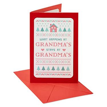 Imagem de American Greetings Cartão de Natal divertido para a vovó (What Happens at Grandma's Stays at Grandma's)