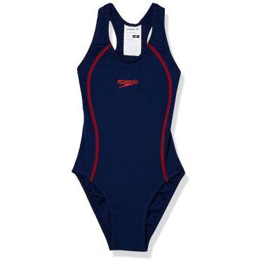 Imagem de Maiô Infantil, Speedo, Acqua Basic, Acquaplus Liso com Costas Nadador Fechada, tamanho 6 - Azul