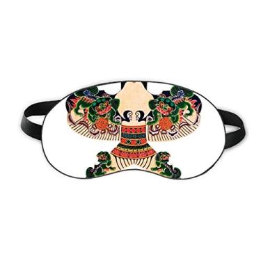 Imagem de Capa para sombra noturna macia com estampa de cultura chinesa de pipa tradicional