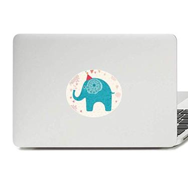 Imagem de Chapéu vermelho elefante bandeira azul decalque colorido vinil emblema gráfico laptop notebook decalque