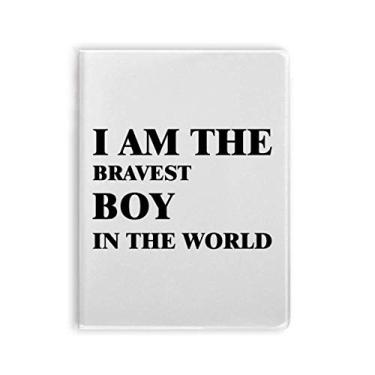 Imagem de Diário de capa macia I Am The Bravest Boy Art Deco para presente moderno