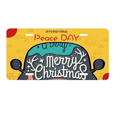 Imagem de DIYthinker Guirlanda colorida de Natal ilustração abstrata placa etiqueta decoração de carro dia da paz