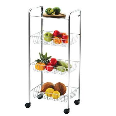 Imagem de Legumeira Com 3 Cestos E Tampo Inox Future Cromado/inox