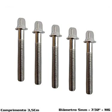 Imagem de Parafuso de afinação para Bateria - Caixa/Tom/Surdo 5mm X 3,5cm(5Unid.)