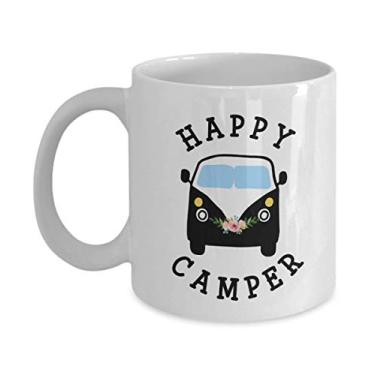 Imagem de Caneca Happy Camper – Presentes de campista – Caneca de café de 325 ml