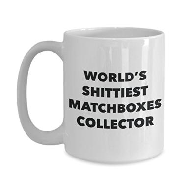Imagem de Caneca de café de colecionador Matchboxes – Colecionador World's Shittiest Matchboxes – Presentes de colecionador Matchboxes – Ideia divertida de